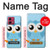 S3029 Cute Blue Owl Case For Motorola Moto G84