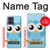 S3029 Cute Blue Owl Case For Motorola Moto G54