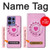 S2847 Pink Retro Rotary Phone Case For Motorola Edge 50 Fusion
