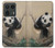 S2210 Panda Fluffy Art Painting Case For Motorola Edge 50 Ultra