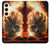 S0863 Hell Fire Skull Case For Samsung Galaxy S24 FE