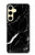 S2895 Black Marble Graphic Printed Case For Samsung Galaxy S24 FE