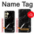 S2895 Black Marble Graphic Printed Case For Samsung Galaxy S24 FE