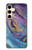 S3676 Colorful Abstract Marble Stone Case For Samsung Galaxy S24 FE