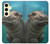 S3871 Cute Baby Hippo Hippopotamus Case For Samsung Galaxy S24 FE
