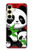 S3929 Cute Panda Eating Bamboo Case For Samsung Galaxy S24 FE