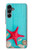 S3428 Aqua Wood Starfish Shell Case For Samsung Galaxy A16 5G