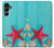 S3428 Aqua Wood Starfish Shell Case For Samsung Galaxy A16 5G