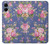 S3265 Vintage Flower Pattern Case For Samsung Galaxy A06