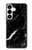S2895 Black Marble Graphic Printed Case For Samsung Galaxy S25 Plus