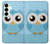 S3029 Cute Blue Owl Case For Samsung Galaxy S25 Plus