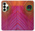 S3201 Pink Peacock Feather Case For Samsung Galaxy S25 Plus