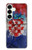 S3313 Croatia Flag Vintage Football Graphic Case For Samsung Galaxy S25 Plus