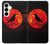 S3328 Crow Red Moon Case For Samsung Galaxy S25 Plus