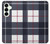 S3452 Plaid Fabric Pattern Case For Samsung Galaxy S25 Plus