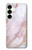 S3482 Soft Pink Marble Graphic Print Case For Samsung Galaxy S25 Plus