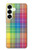 S3942 LGBTQ Rainbow Plaid Tartan Case For Samsung Galaxy S25 Plus