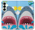 S3947 Shark Helicopter Cartoon Case For Samsung Galaxy S25 Plus