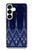 S3950 Textile Thai Blue Pattern Case For Samsung Galaxy S25 Plus