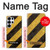 S2231 Yellow and Black Line Hazard Striped Case For Samsung Galaxy S25 Ultra