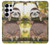 S3138 Cute Baby Sloth Paint Case For Samsung Galaxy S25 Ultra