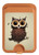 S0360 Coffee Owl Magnetic Card Holder Wallet Stand with MagSafe for iPhone 16 15 14 13 Pro Max