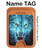 S0752 Blue Fire Grim Wolf Magnetic Card Holder Wallet Stand with MagSafe for iPhone 16 15 14 13 Pro Max