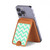 S1723 Mint Chevron Zigzag Magnetic Card Holder Wallet Stand with MagSafe for iPhone 16 15 14 13 Pro Max