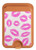 S2214 Pink Lips Kisses Magnetic Card Holder Wallet Stand with MagSafe for iPhone 16 15 14 13 Pro Max