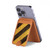 S2231 Yellow and Black Line Hazard Striped Magnetic Card Holder Wallet Stand with MagSafe for iPhone 16 15 14 13 Pro Max