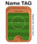 S2322 Football Soccer Field Magnetic Card Holder Wallet Stand with MagSafe for iPhone 16 15 14 13 Pro Max