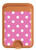 S2358 Pink Polka Dots Magnetic Card Holder Wallet Stand with MagSafe for iPhone 16 15 14 13 Pro Max