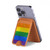 S2683 Rainbow LGBT Pride Flag Magnetic Card Holder Wallet Stand with MagSafe for iPhone 16 15 14 13 Pro Max