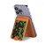 S2877 Green Snake Skin Graphic Printed Magnetic Card Holder Wallet Stand with MagSafe for iPhone 16 15 14 13 Pro Max