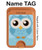 S3029 Cute Blue Owl Magnetic Card Holder Wallet Stand with MagSafe for iPhone 16 15 14 13 Pro Max