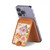 S3035 Sweet Flower Painting Magnetic Card Holder Wallet Stand with MagSafe for iPhone 16 15 14 13 Pro Max