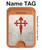 S3200 Order of Santiago Cross of Saint James Magnetic Card Holder Wallet Stand with MagSafe for iPhone 16 15 14 13 Pro Max
