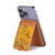 S3528 Bullet Rusting Yellow Metal Magnetic Card Holder Wallet Stand with MagSafe for iPhone 16 15 14 13 Pro Max