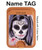 S3821 Sugar Skull Steam Punk Girl Gothic Magnetic Card Holder Wallet Stand with MagSafe for iPhone 16 15 14 13 Pro Max