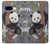 S3793 Cute Baby Panda Snow Painting Case For Google Pixel 9a