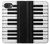 S3078 Black and White Piano Keyboard Case For iPhone 16e, 17e