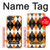 S3421 Black Orange White Argyle Plaid Case For iPhone 16e
