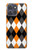 S3421 Black Orange White Argyle Plaid Case For Motorola Moto G Power (2025,2026)