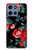 S3112 Rose Floral Pattern Black Case For Motorola Moto G 5G (2025)