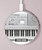 S0891 Keyboard Digital Piano Wireless Charger Pad 15W Type-C iPhone Android LED Light Charging Station