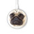 S1852 Pug Dog Wireless Charger Pad 15W Type-C iPhone Android LED Light Charging Station