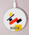 S1958 Malevich Suprematism Wireless Charger Pad 15W Type-C iPhone Android LED Light Charging Station