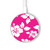 S2246 Hawaiian Hibiscus Pink Pattern Wireless Charger Pad 15W Type-C iPhone Android LED Light Charging Station