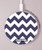 S2345 Navy Blue Shavron Zig Zag Pattern Wireless Charger Pad 15W Type-C iPhone Android LED Light Charging Station