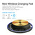 S3418 Vintage World Map Wireless Charger Pad 15W Type-C iPhone Android LED Light Charging Station